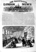 Original Old Antique Print 1864 Exhibition Lincoln School Art Paintings 19th