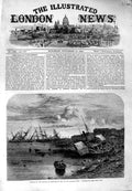 Original Old Antique Print 1864 Cyclone Calcutta Ships Wrecks 19th