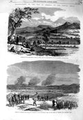 Original Old Antique Print 1864 Shenandoah River War America Kershaw Fitz Lee