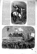 Original Old Antique Print Presidential Election New York M'Clellan Party 1864