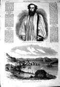 Original Old Antique Print Rev. Bromby Bishop Tasmania 1864 Hammerfest Norway