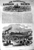 Original Old Antique Print 1864 Sappers Miners Embankment Plumstead Marshes