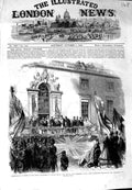 Old Antique Print 1864 Presentation Wilts Volunteers Wilton Lady Herbert 19th