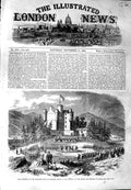 Old Antique Print 1864 Highland Clan Braemar Castle Prince Wales Scotland 19th