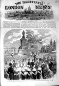 Old Antique Print 1864 Royal Horticultural Society Gardens Prince Consort 19th