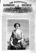 Original Old Antique Print 1864 Portrait Ruth British Institution Victorian