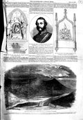 Original Old Antique Print 1856 Grave George Carpenter Inkerman Thompson Agar