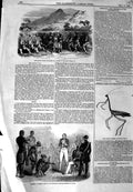Original Old Antique Print 1846 Kaffir War Women Shield Embassy Pandah Zoolahs