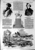 Original Old Antique Print 1852 Count D.Orsay Johannot Quebec Railway Canada