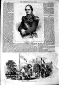 Old Antique Print 1852 Lord Viscount Hardinge Horticultural Show Montreal 19th