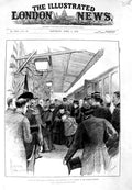 Old Antique Print 1893 Arrival Queen Florence Reception Railway Station 19th