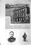 Old Antique Print Port Elizabeth Africa Building 1881 Suter Jorgi Servant 19th