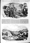 Old Antique Print 1852 Kaffir War Gola River Battle Hottentots Konap Hill 19th
