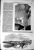 Old Antique Print 1852 Cornwall Railway Penzance Station Holyrood Palace 19th