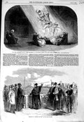 Original Old Antique Print 1855 Shakspeare Play Theatre Henry Eighth Mayor Cork