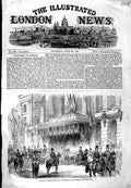 Original Old Antique Print 1858 Queen Birmingham Carriage Arriving Townhall