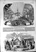Old Antique Print 1852 Banquet Paris Casino Paganini Hanswerk Netherlands 19th