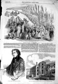 Old Antique Print 1852 Arago Fire Portsmouth Dockyard Clergy Champ Mars 19th