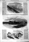 Old Antique Print 1852 Oxford Birmingham Railway Train Solihull Harbury 19th