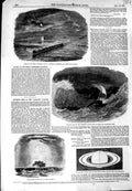 Old Antique Print 1852 Meteor Isle Wight Saturn Flood Railway Darlington 19th