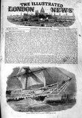 Old Antique Print 1854 Weather Baltic Ice Bows H.M Corvette Cruiser Ship 19th