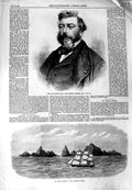 Original Old Antique Print 1869 Baron Leys Flemish Painter Pauls Rocks Atlantic