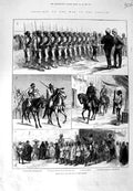 Old Antique Print 1884 War Soudan Bashibazouks Gendarmerie Bedouin Guide 19th