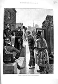 Old Antique Print 1890 Military Life Scene Arrival New Subaltern Fine Art 19th
