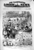 Original Old Antique Print 1881 Volunteer Review Windsor Park Queen Royal Party