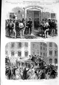 Original Old Antique Print 1866 War Saxon Peasants Military Dresden Vienna Sier