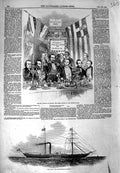 Old Antique Print 1846 Capri Steamer Ship Hellenic Festival Kalergi Greek 19th