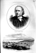 Original Old Antique Print 1873 Rev. Dr. Guthrie Edinburgh Channel Ships Tagus