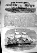 Original Old Antique Print 1856 New Indian Mail Sailing Steam Ship England 19th