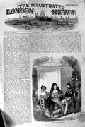 Original Old Antique Print 1856 Scene Madrid Spain Officer Ladies Victorian