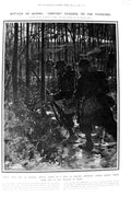 Original Old Antique Print 1915 War French Siers Bottle Guides Trenches Night