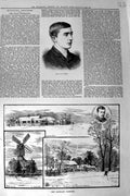 Original Old Antique Print 1886 Pawson Ranelagh Harriers Windmill Edwards 19th