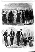 Original Old Antique Print 1869 Empress Eugenie Abyssinian Page Court Costume