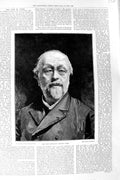 Original Old Antique Print 1893 Portrait Hippolyte Adolphe Taine 19th