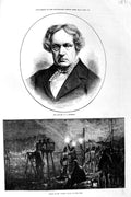 Original Old Antique Print 1873 Macready Ship Distress Signals Hyde Park London