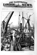 Original Old Antique Print 1884 Shipping Material Woolwich Souakim Railway Ship