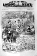 Original Old Antique Print 1881 Great Volunteer Review Windsor Park London 19th