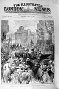 Original Old Antique Print 1891 German Emperor Empress Windsor Mayor Carriage