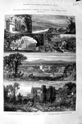 Original Old Antique Print 1882 Carlisle Naworth Castle Lanercost Priory Mill