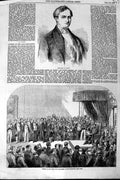 Old Antique Print 1854 John King Saxony Parliament State-Room Cape Town 19th
