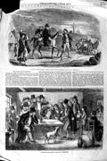 Old Antique Print 1857 Ireland Scene County Kilkenny Irish Schoolmaster 19th