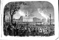 Antique Print *3127 1864 Emperor Fete Paris Moorish Pavilion Place Concorde