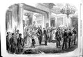 Original Old Antique Print 1864 Reception King Consort Spain Palace St. Cloud