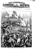 Old Antique Print 1893 Home Rule Great Meeting Belfast Balfour Linen Hall 19th