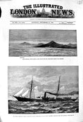 Old Antique Print 1881 Cape Agulahs South Africa Mail Ship Teuton Quoin 19th