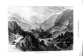 Original Old Antique Print 1871 Dora Railway Mont Cenis Railway Mountains Art